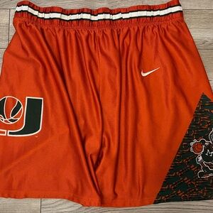 Miami Hurricanes Team Nike Sports Throwback Retro Vintage 90’s Shorts
